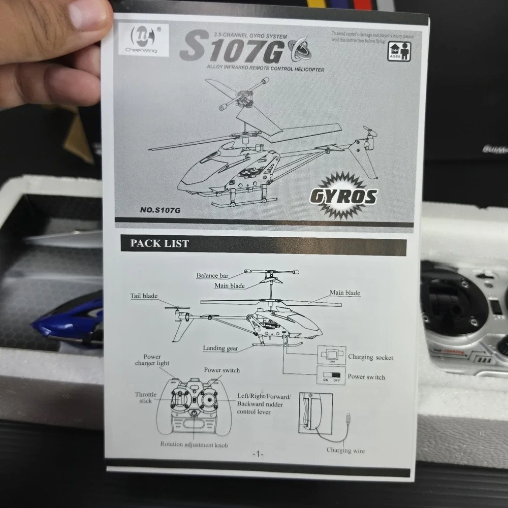 Syma RC Helicopter 3.5CH S107G Mini Aircraft‎ Metal Remote Control GYRO Kids NIB